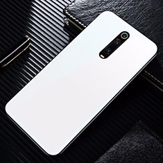 Silikon Schutzhülle Rahmen Tasche Hülle Spiegel T02 für Xiaomi Mi 9T Weiß