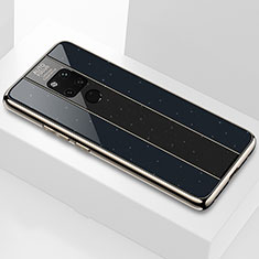 Silikon Schutzhülle Rahmen Tasche Hülle Spiegel T03 für Huawei Mate 20 X 5G Schwarz