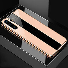 Silikon Schutzhülle Rahmen Tasche Hülle Spiegel T03 für Huawei P30 Pro New Edition Gold