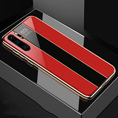Silikon Schutzhülle Rahmen Tasche Hülle Spiegel T03 für Huawei P30 Pro New Edition Rot