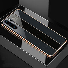 Silikon Schutzhülle Rahmen Tasche Hülle Spiegel T03 für Huawei P30 Pro New Edition Schwarz
