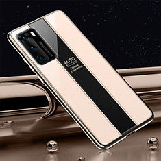 Silikon Schutzhülle Rahmen Tasche Hülle Spiegel T03 für Huawei P40 Gold