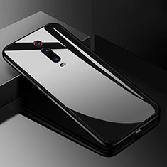 Silikon Schutzhülle Rahmen Tasche Hülle Spiegel T03 für Xiaomi Mi 9T Schwarz