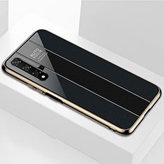 Silikon Schutzhülle Rahmen Tasche Hülle Spiegel T04 für Huawei Honor 20 Schwarz