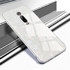 Silikon Schutzhülle Rahmen Tasche Hülle Spiegel T04 für Xiaomi Mi 9T Weiß