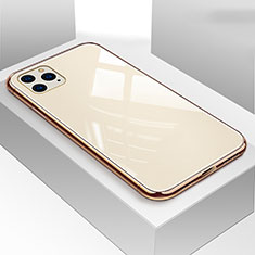 Silikon Schutzhülle Rahmen Tasche Hülle Spiegel T05 für Apple iPhone 11 Pro Max Gold