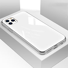 Silikon Schutzhülle Rahmen Tasche Hülle Spiegel T05 für Apple iPhone 11 Pro Max Weiß