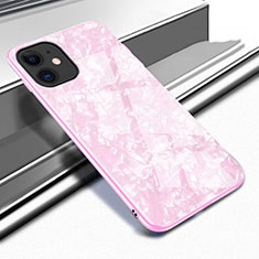 Silikon Schutzhülle Rahmen Tasche Hülle Spiegel T05 für Apple iPhone 11 Rosa