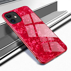 Silikon Schutzhülle Rahmen Tasche Hülle Spiegel T05 für Apple iPhone 11 Rot