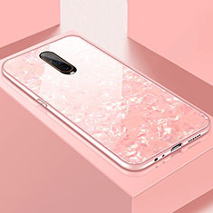 Silikon Schutzhülle Rahmen Tasche Hülle Spiegel T05 für Oppo RX17 Pro Rosa