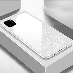 Silikon Schutzhülle Rahmen Tasche Hülle Spiegel T06 für Apple iPhone 11 Pro Weiß