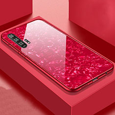 Silikon Schutzhülle Rahmen Tasche Hülle Spiegel Z04 für Huawei Honor 20 Pro Rot