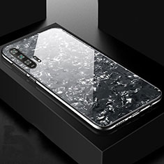 Silikon Schutzhülle Rahmen Tasche Hülle Spiegel Z04 für Huawei Honor 20 Pro Schwarz