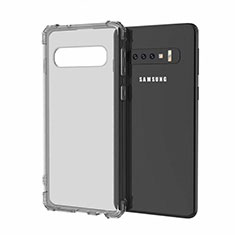 Silikon Schutzhülle Ultra Dünn Flexible Tasche Durchsichtig Transparent A05 für Samsung Galaxy S10 5G Grau