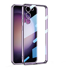 Silikon Schutzhülle Ultra Dünn Flexible Tasche Durchsichtig Transparent AC1 für Samsung Galaxy S22 5G Violett