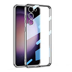 Silikon Schutzhülle Ultra Dünn Flexible Tasche Durchsichtig Transparent AC1 für Samsung Galaxy S24 Plus 5G Silber