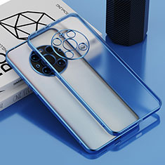 Silikon Schutzhülle Ultra Dünn Flexible Tasche Durchsichtig Transparent AN1 für Huawei Mate 40 Pro Blau