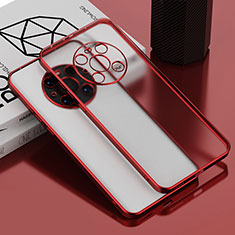 Silikon Schutzhülle Ultra Dünn Flexible Tasche Durchsichtig Transparent AN1 für Huawei Mate 40 Pro Rot