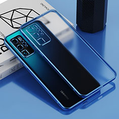 Silikon Schutzhülle Ultra Dünn Flexible Tasche Durchsichtig Transparent AN1 für Huawei P40 Pro Blau