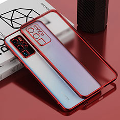 Silikon Schutzhülle Ultra Dünn Flexible Tasche Durchsichtig Transparent AN1 für Huawei P40 Pro Rot