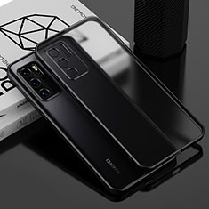 Silikon Schutzhülle Ultra Dünn Flexible Tasche Durchsichtig Transparent AN1 für Huawei P40 Schwarz
