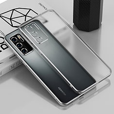 Silikon Schutzhülle Ultra Dünn Flexible Tasche Durchsichtig Transparent AN1 für Huawei P40 Silber