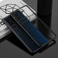 Silikon Schutzhülle Ultra Dünn Flexible Tasche Durchsichtig Transparent AN1 für Vivo iQOO Neo6 SE 5G Schwarz