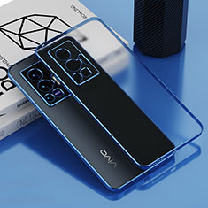 Silikon Schutzhülle Ultra Dünn Flexible Tasche Durchsichtig Transparent AN1 für Vivo X70 Pro 5G Blau