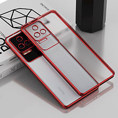 Silikon Schutzhülle Ultra Dünn Flexible Tasche Durchsichtig Transparent AN1 für Xiaomi Poco F4 5G Rot