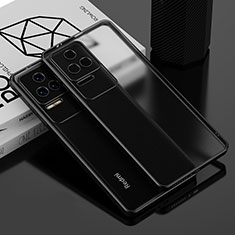 Silikon Schutzhülle Ultra Dünn Flexible Tasche Durchsichtig Transparent AN1 für Xiaomi Poco F4 5G Schwarz