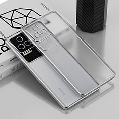 Silikon Schutzhülle Ultra Dünn Flexible Tasche Durchsichtig Transparent AN1 für Xiaomi Poco F4 5G Silber