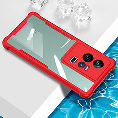 Silikon Schutzhülle Ultra Dünn Flexible Tasche Durchsichtig Transparent BH1 für Vivo iQOO 11 Pro 5G Rot
