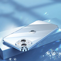 Silikon Schutzhülle Ultra Dünn Flexible Tasche Durchsichtig Transparent Bling-Bling LD2 für Apple iPhone 14 Plus Blau