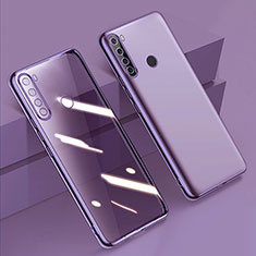Silikon Schutzhülle Ultra Dünn Flexible Tasche Durchsichtig Transparent D01 für Xiaomi Redmi Note 8 (2021) Violett