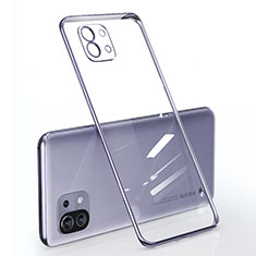 Silikon Schutzhülle Ultra Dünn Flexible Tasche Durchsichtig Transparent für Xiaomi Mi 11 5G Violett