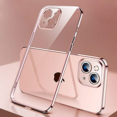 Silikon Schutzhülle Ultra Dünn Flexible Tasche Durchsichtig Transparent H01 für Apple iPhone 13 Mini Rosegold