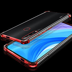 Silikon Schutzhülle Ultra Dünn Flexible Tasche Durchsichtig Transparent H01 für Huawei Enjoy 10 Plus Rot