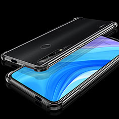 Silikon Schutzhülle Ultra Dünn Flexible Tasche Durchsichtig Transparent H01 für Huawei Enjoy 10 Plus Schwarz