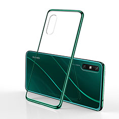 Silikon Schutzhülle Ultra Dünn Flexible Tasche Durchsichtig Transparent H01 für Huawei Enjoy 10e Grün