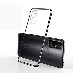 Silikon Schutzhülle Ultra Dünn Flexible Tasche Durchsichtig Transparent H01 für Huawei Honor 30 Schwarz