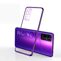 Silikon Schutzhülle Ultra Dünn Flexible Tasche Durchsichtig Transparent H01 für Huawei Honor 30 Violett