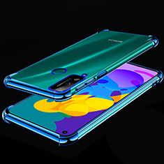 Silikon Schutzhülle Ultra Dünn Flexible Tasche Durchsichtig Transparent H01 für Huawei Honor Play4T Blau