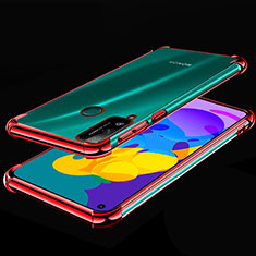 Silikon Schutzhülle Ultra Dünn Flexible Tasche Durchsichtig Transparent H01 für Huawei Honor Play4T Rot