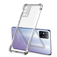 Silikon Schutzhülle Ultra Dünn Flexible Tasche Durchsichtig Transparent H01 für Huawei Honor X10 Max 5G Silber