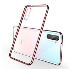 Silikon Schutzhülle Ultra Dünn Flexible Tasche Durchsichtig Transparent H01 für Huawei Mate 40 Lite 5G Rosa