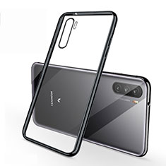 Silikon Schutzhülle Ultra Dünn Flexible Tasche Durchsichtig Transparent H01 für Huawei Mate 40 Lite 5G Schwarz