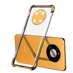 Silikon Schutzhülle Ultra Dünn Flexible Tasche Durchsichtig Transparent H01 für Huawei Mate 40 Orange
