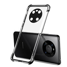 Silikon Schutzhülle Ultra Dünn Flexible Tasche Durchsichtig Transparent H01 für Huawei Mate 40 Schwarz
