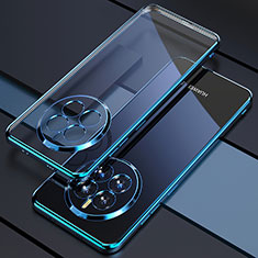Silikon Schutzhülle Ultra Dünn Flexible Tasche Durchsichtig Transparent H01 für Huawei Mate 50E Blau