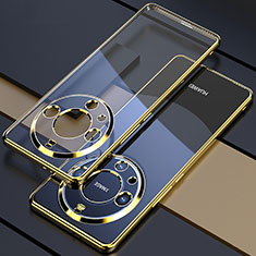 Silikon Schutzhülle Ultra Dünn Flexible Tasche Durchsichtig Transparent H01 für Huawei Mate 60 Gold